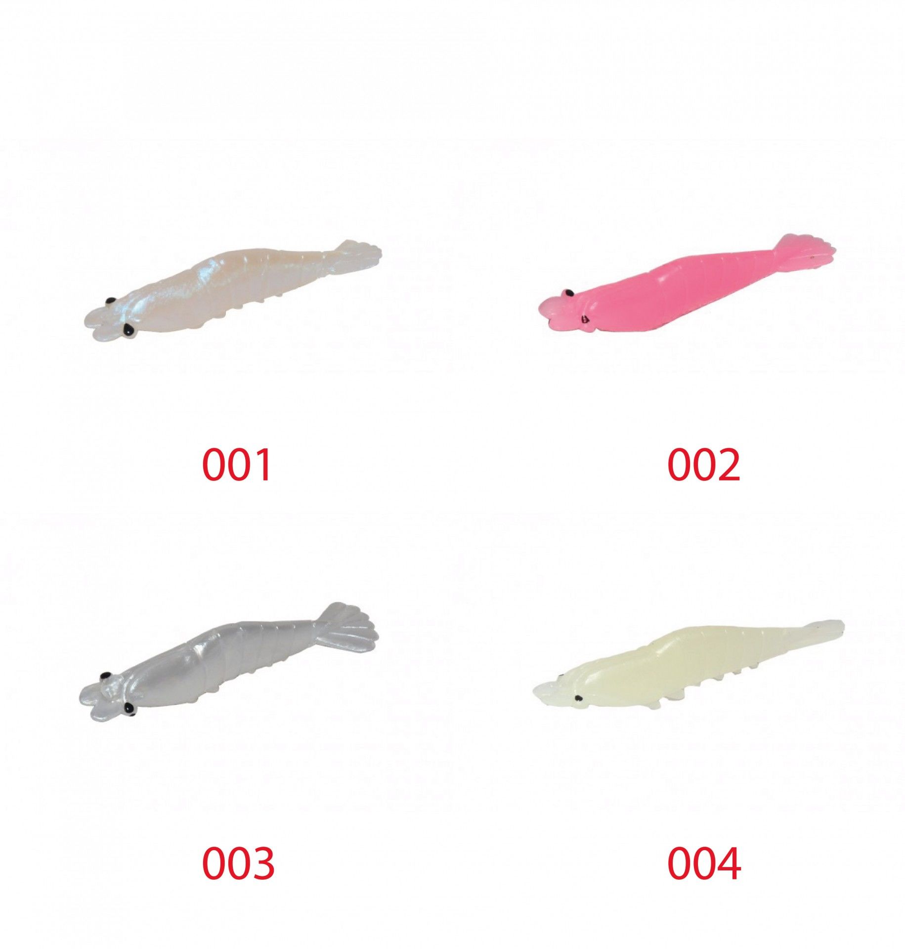 Captain 3056 Silikon Karides 8cm Suni Yem 5'li Paket 004