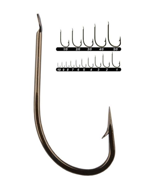 Youvella 1405 Kısa Pala Dövme Çapraz Olta İğnesi 100'lü Kutu Bronz 2/0