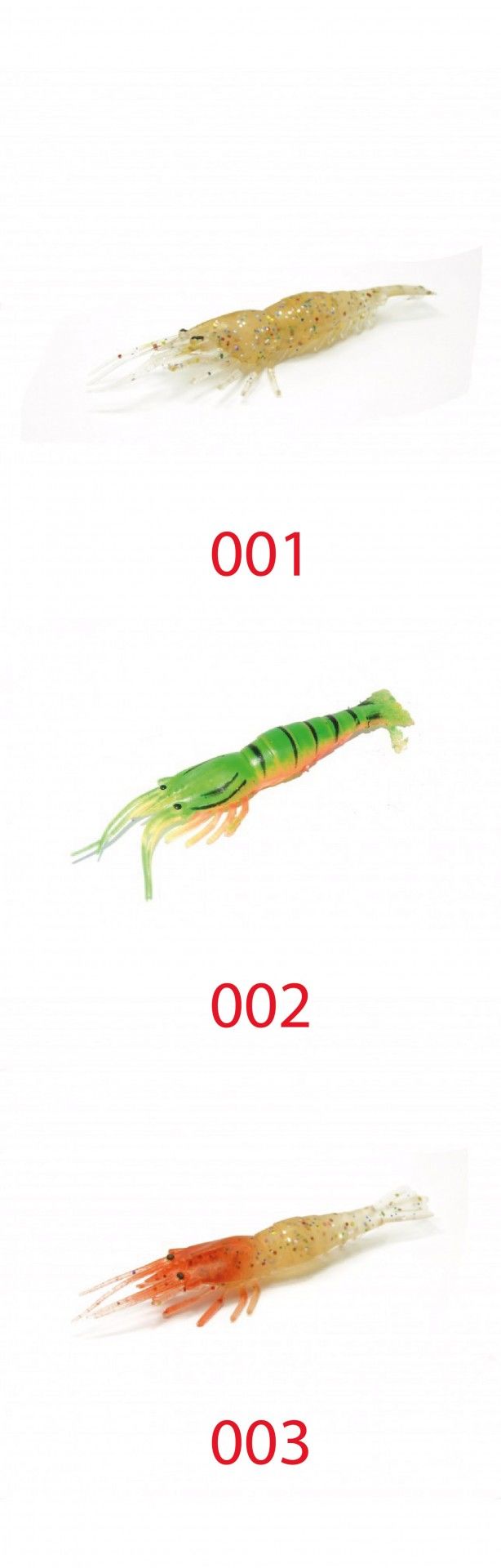 Captain 3057 Silikon Karides 6.5cm Suni Yem 5'li Paket 001