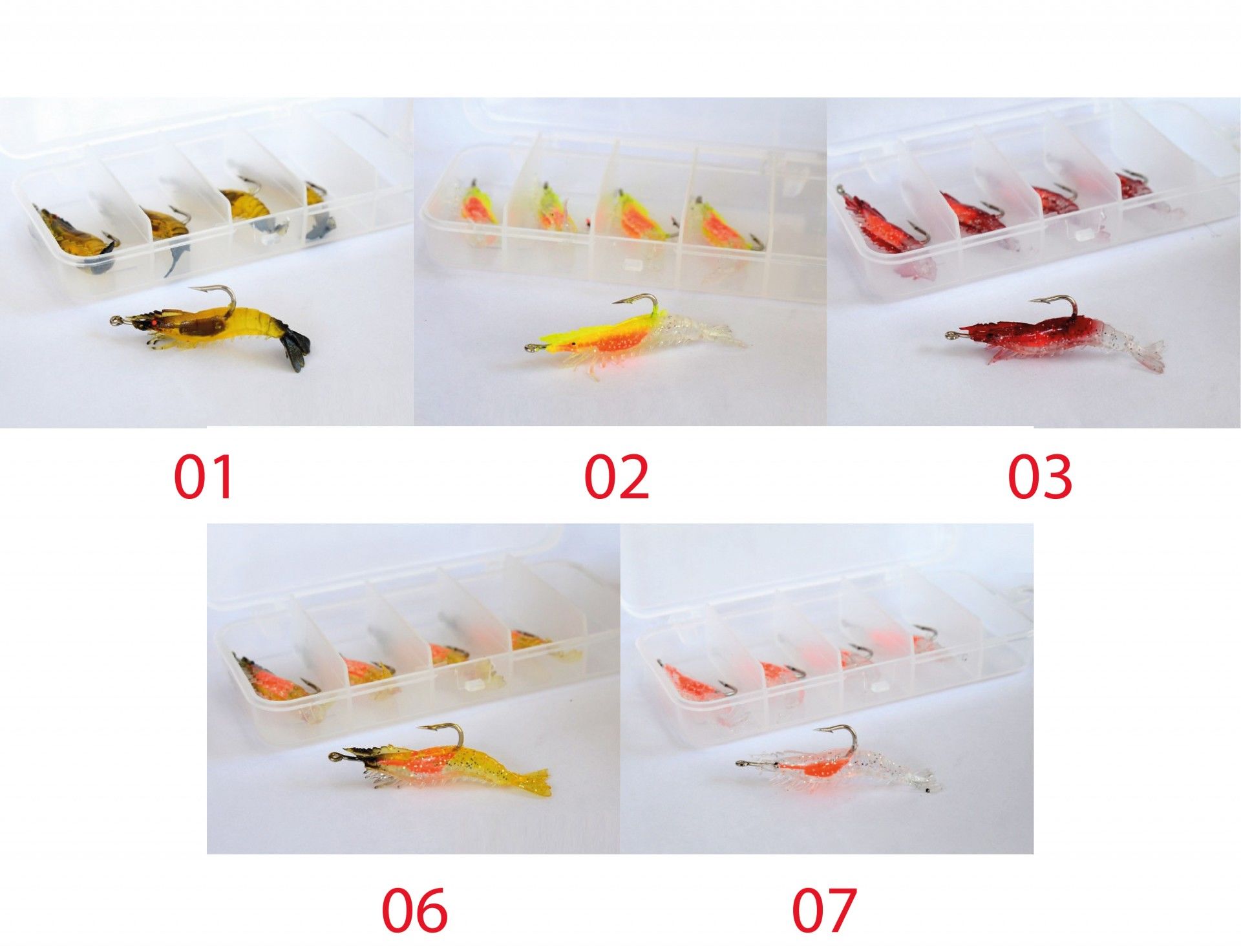Captain 3062 Silikon Karides 5.5cm Suni Yem 5'li Kutu 02