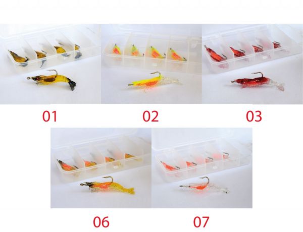 Captain 3062 Silikon Karides 5.5cm Suni Yem 5'li Kutu 06