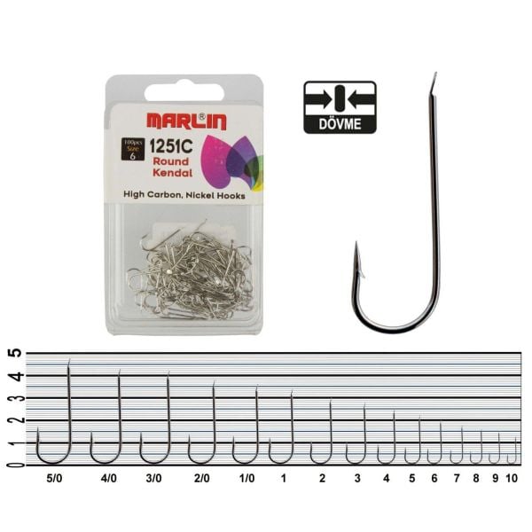 Marlin 1251C Nikel Olta İğnesi NO:6 (100Pcs)