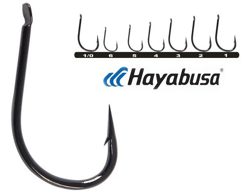 Hayabusa HIZU 150 Kısa Pala Dövme Olta İğnesi 15'li Paket Black Nikel 7