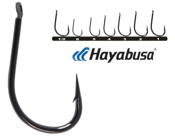 Hayabusa HIZU 150 Kısa Pala Dövme Olta İğnesi 15'li Paket Black Nikel 8