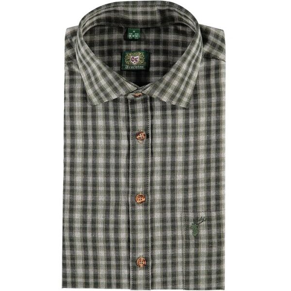 T. OS-Trachten Kareli Erkek Slim Fit Gömlek 43/44