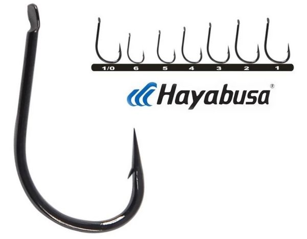 Hayabusa HIZU 150 Kısa Pala Dövme Olta İğnesi 15'li Paket Black Nikel 9