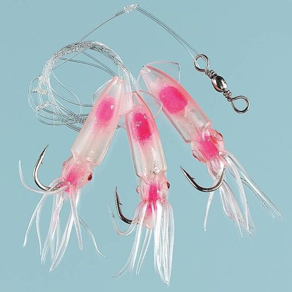 Fladen Pink Squid 3 Köstek Hazır Takım 2/0