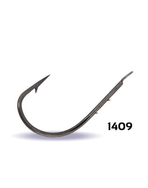 Youvella 1409 Kısa Pala Tırnaklı Olta İğnesi 100'lü Kutu Black Nikel 1