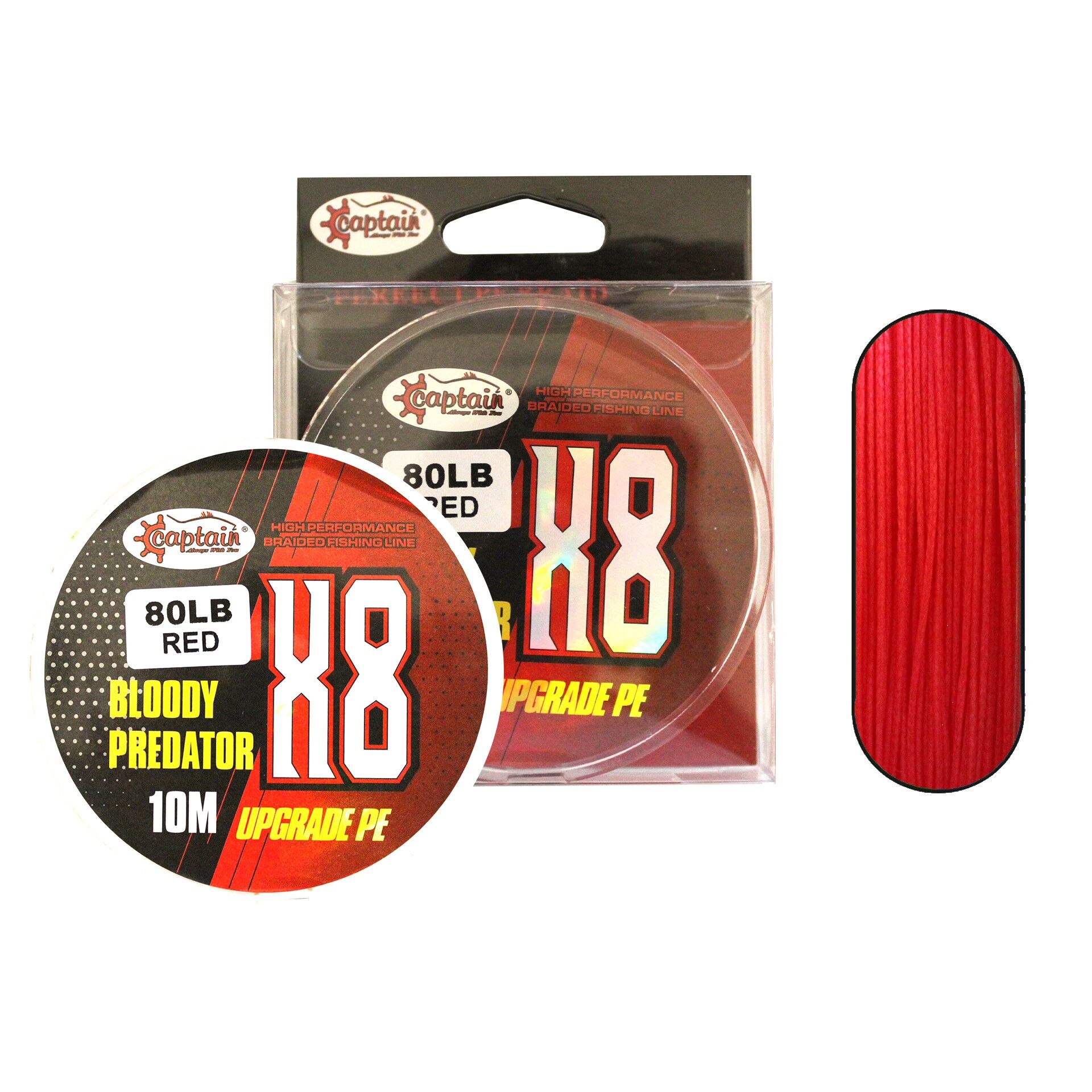 Hook Line 8X Upgrade PE Bloody Predator Jigging Assist İpi 10mt Kırmızı-Pembe 80 LB