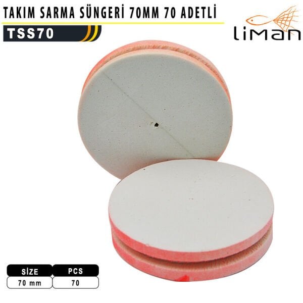 Liman Takım Sarma Süngeri 70 mm - 70 adetli