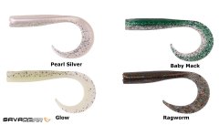 Savage gear LB Sandeel Curltail 10 cm 5 Adet Sahte Balık Ragworm