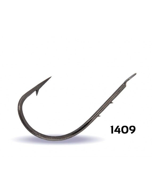 Youvella 1409 Kısa Pala Tırnaklı Olta İğnesi 100'lü Kutu Black Nikel 7