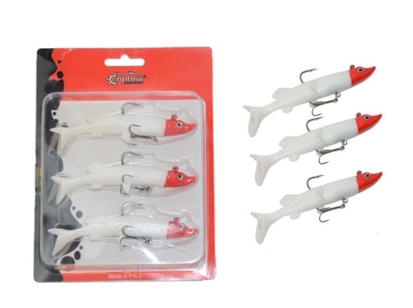 Captain 3067 Pluse Soft 12cm Turna Silikonu 3'lü Set Suni Yem 1