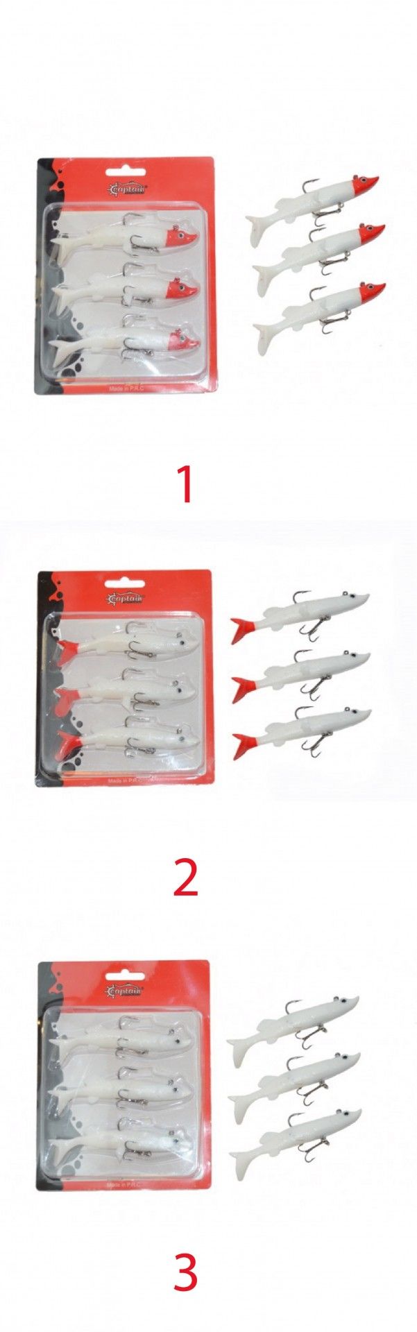 Captain 3067 Pluse Soft 12cm Turna Silikonu 3'lü Set Suni Yem 1