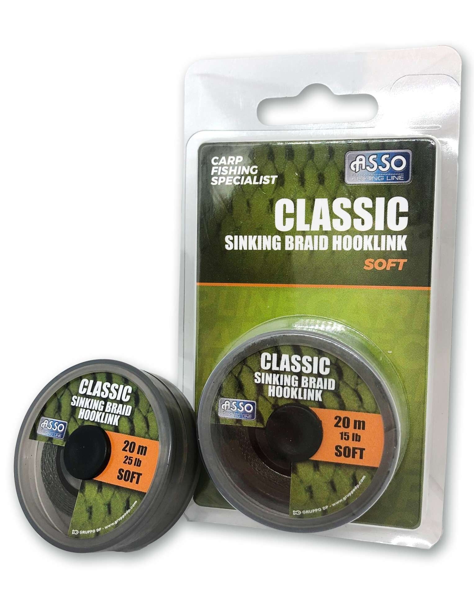 Asso Classic Sinking PE Braid Carp Hooklink 8 Örgü İp 20mt Yeşil