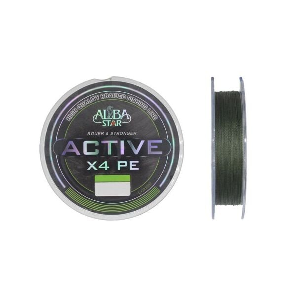 Albastar Active 4x 0.22mm 150m L.Green 4 Örgü İp Misina 20kg Çeker