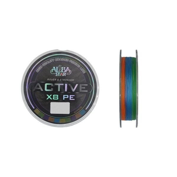 Albastar Active 8x 0.13mm 300m Multicolor 8 Örgü İp Misina 13.2kg Çeker