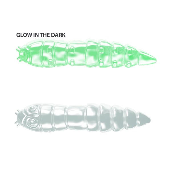 Libra Lures Kukolka Garlic Suni Yem 000 - GLOW UV GREEN - 27MM