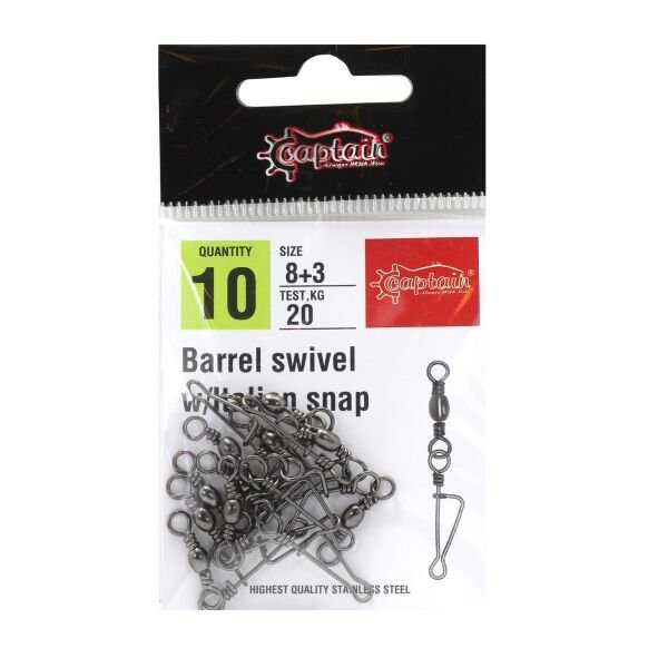 Captain 5025 İtalyan Klips 10'lu Paket Black Nikel 10+2