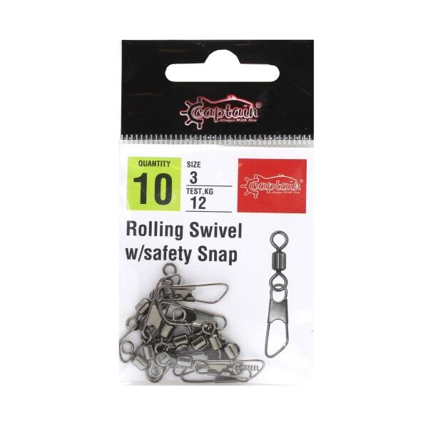 Captain 5028 Klips Safety 10'lu Paket Black Nikel 1/0