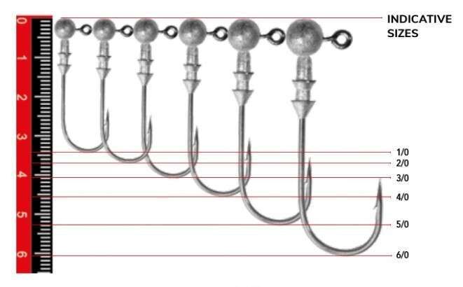 Nomura NM90005030 Round Jig Head 3lü Paket İğne:3/0no 5gr