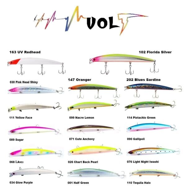 Fujin Volt VL125S 14gr 12.5cm Slow Sinking Maket Balık Renk:147 Oranger