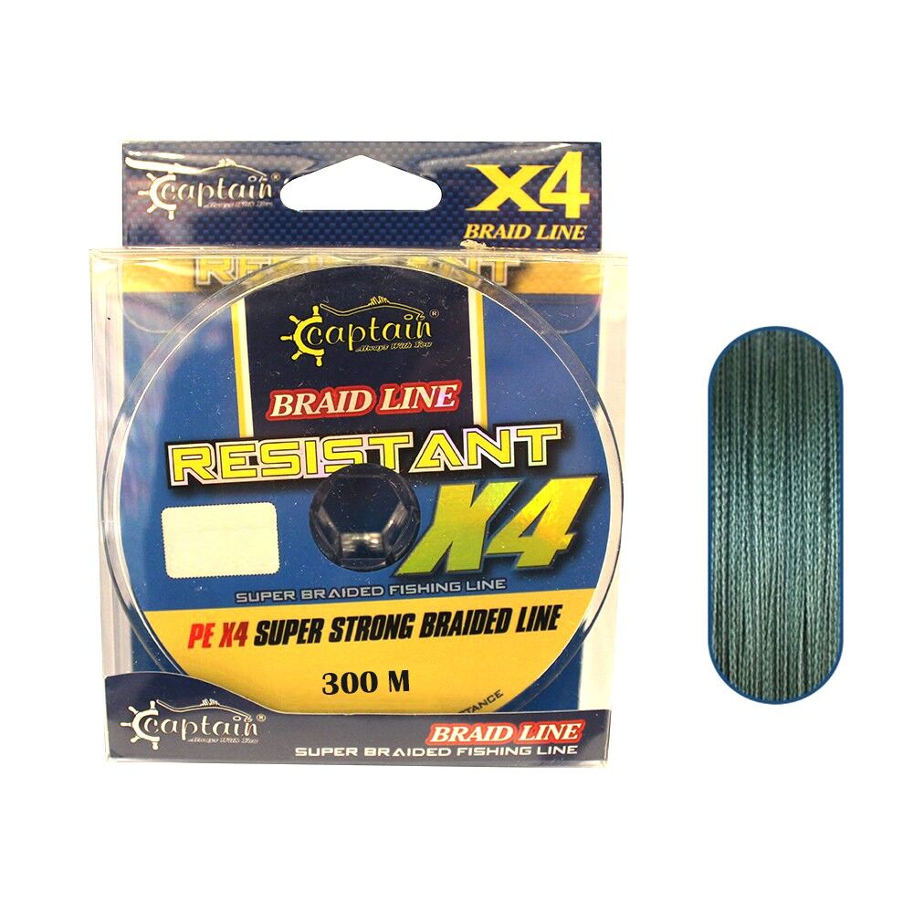 Captain Resistant PE 4 Kat Spin İp Misina 300mt Yeşil 0.20 mm