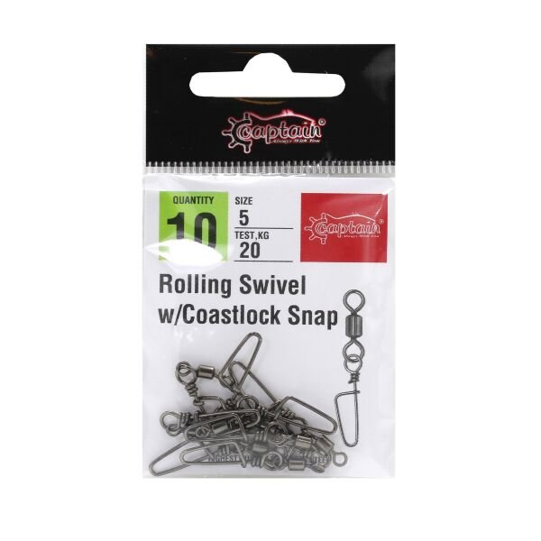 Captain 5032 Coastlock Klips 10'lu Paket Black Nikel 2