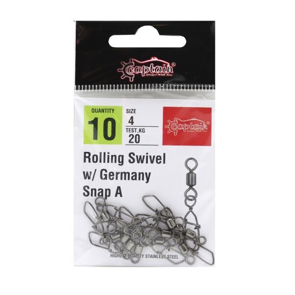 Captain 5036 Germany-A Klips 10'lu Paket Black Nikel 4