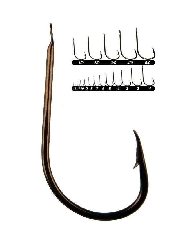 Youvella 1404 Kısa Pala Dövme Papağan Olta İğnesi 100lü Kutu Bronz