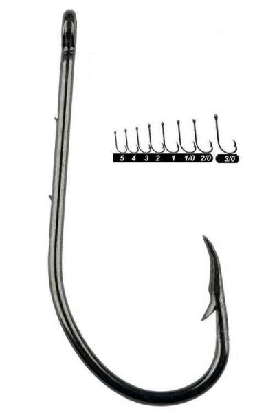 Youvella 1465 Delikli Tırnaklı Papağan Olta İğnesi 100lü Kutu Black Nikel