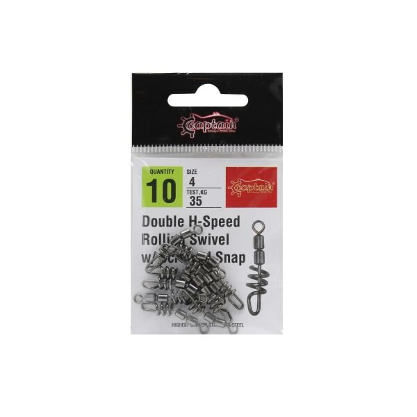 Captain 5003 Double H-Speed Screved Fırdöndü Black Nikel 10lu Paket 1/0