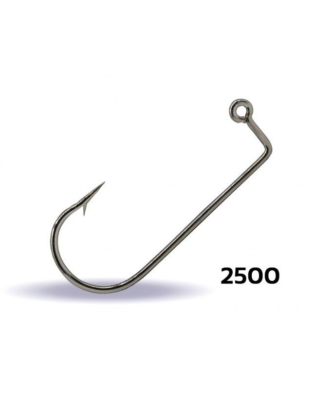 Youvella 2500 Jig Head İğnesi Delikli Uzun 100'lü Kutu Nikel 5/0