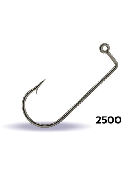 Youvella 2500 Jig Head İğnesi Delikli Uzun 100'lü Kutu Nikel 5/0