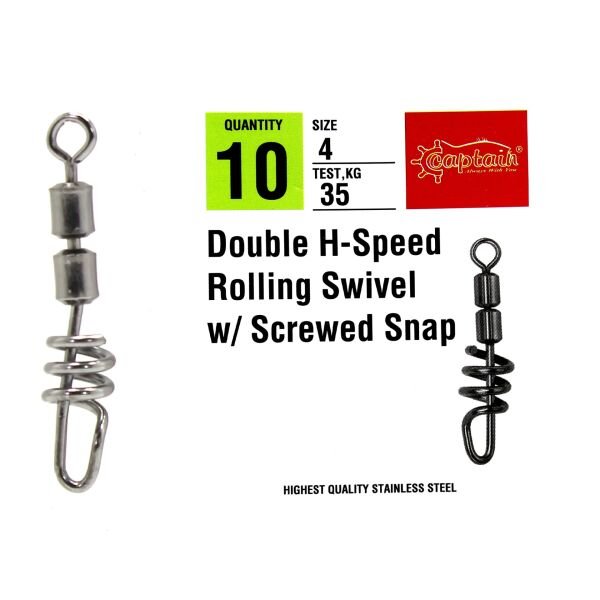Captain 5003 Double H-Speed Screved Fırdöndü Black Nikel 10lu Paket 4