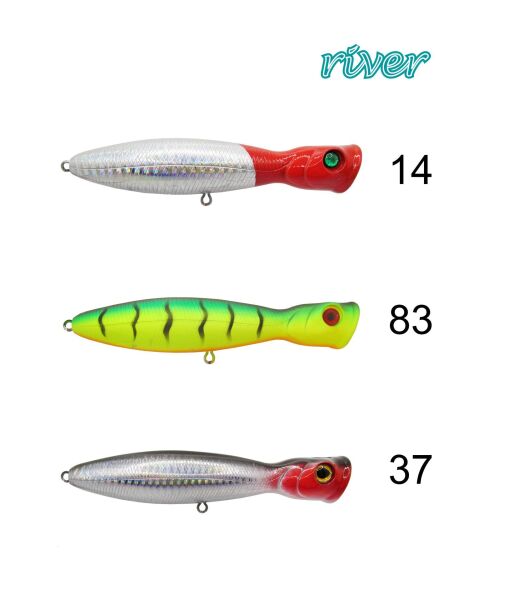 River Bighead Pop 100 10 cm 17 gr Popper Maket Balık 37