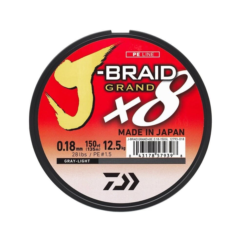 Daiwa JB Grand 8B 0.13 mm Grey 150m İp Misina 8.5kg Çeker
