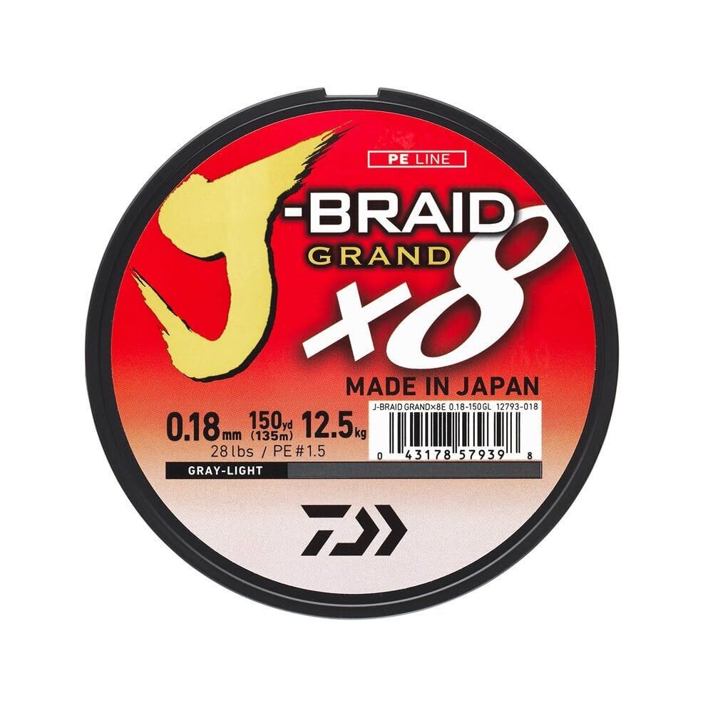 Daiwa JB Grand 8B 0.13 mm Grey 135m İp Misina 8.5kg Çeker