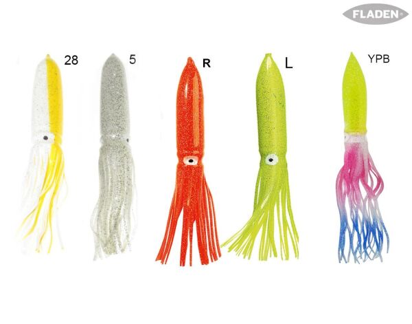 Fladen Dev Silikon Kalamar Fosforlu 30 cm L