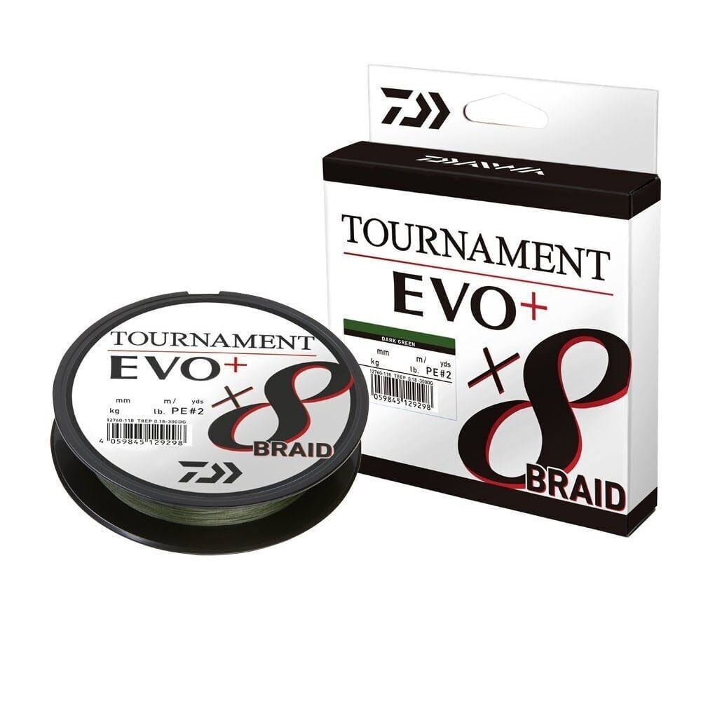 Daiwa Tournament EVO+ 8B 0.16 mm Dark Green 270m İp Misina 12.2kg Çeker