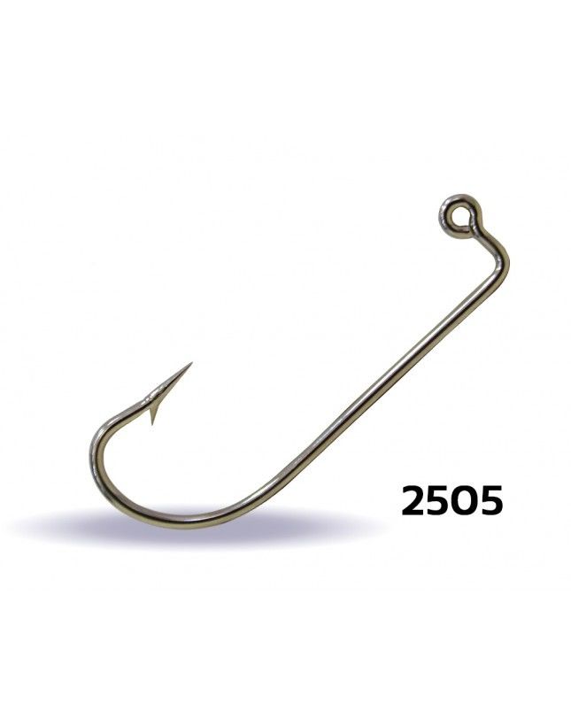 Youvella 2505 Jig Head İğnesi Dövme Delikli Uzun 100'lü Kutu Nikel 1/0