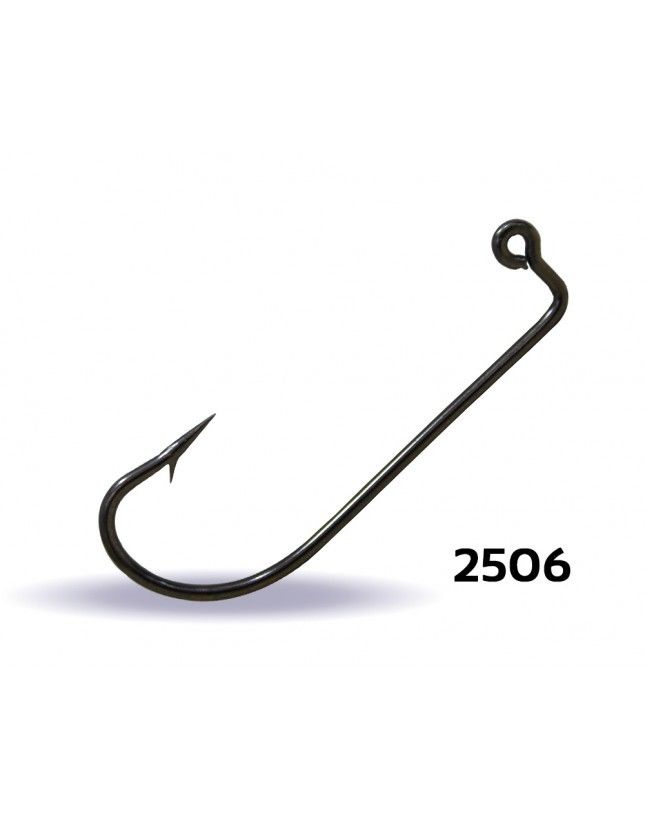 Youvella 2506 Jig Head İğnesi Dövme Delikli Uzun 100'lü Kutu Black Nikel 1/0
