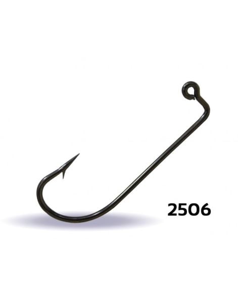 Youvella 2506 Jig Head İğnesi Dövme Delikli Uzun 100'lü Kutu Black Nikel 2/0