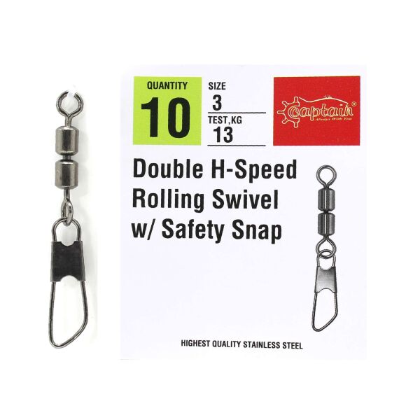 Captain 5037 Double Fırdöndülü Speed Klips 10lu Paket Black Nikel