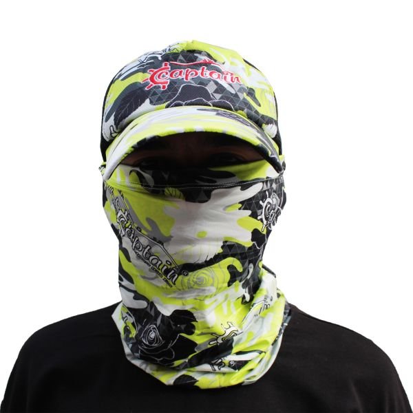 Captain Fisherman Style SET Cap+Eldiven+Kolluk+Buff Camo Green