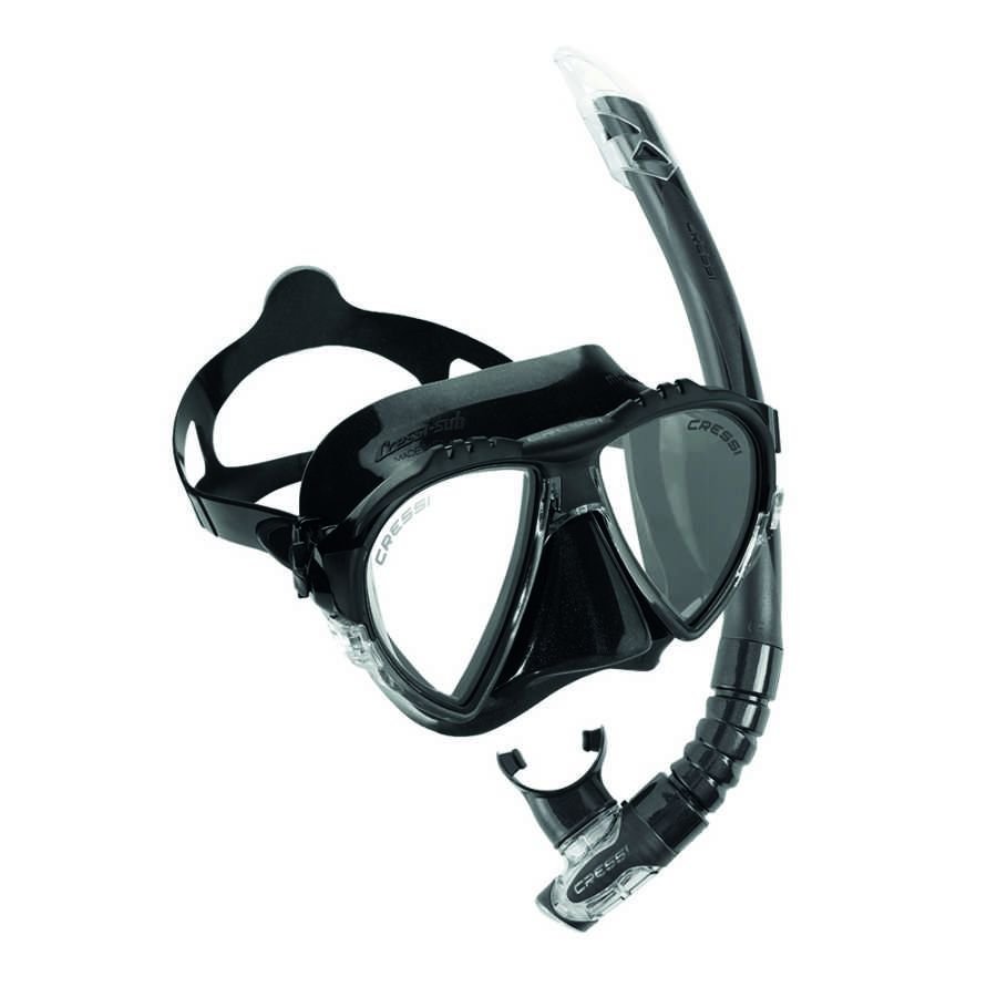 Cressi Matrix Maske Gamma Şnorkel Seti BLACK-BLACK