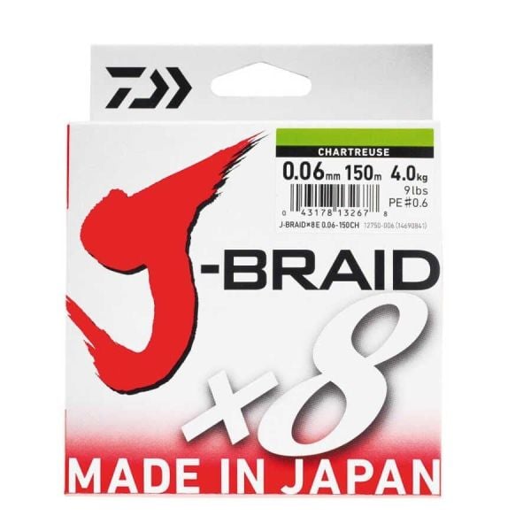 Daiwa JBraid 8B 0.18 mm Açık Yeşil 150m İp Misina 12kg Çeker Misina Makaslı