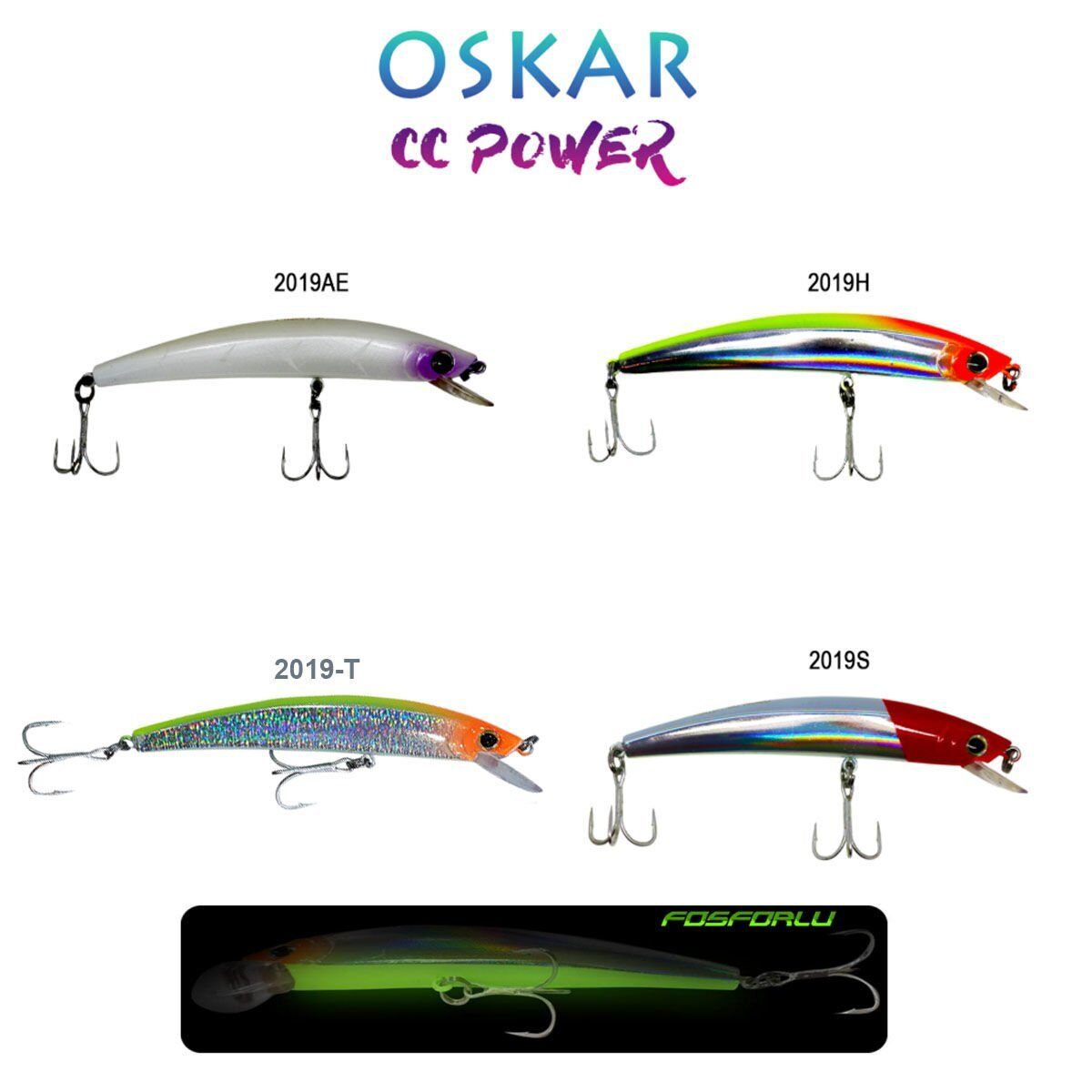Oskar  CC Power 11cm Maket Balık 11gr Fosforlu