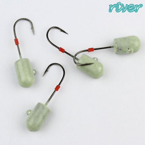 River Hunter Jig Head Glow 4P 2.5 GR
