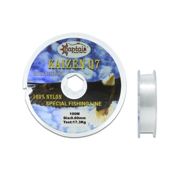 Captain Q7 Kaizen 100mt Monofilament Misina Beyaz 0.12 mm